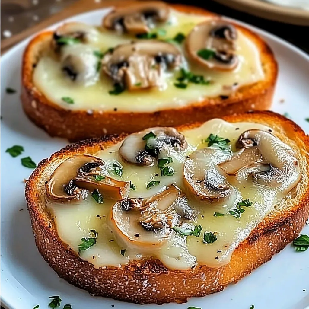  cheesy mushroom toast