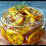 Sweet and Tangy Yellow Squash Pickles