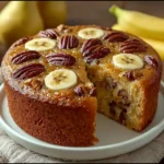 Homemade Nut, Apple, and Banana Cake