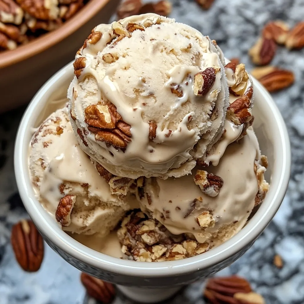 Homemade Butter Pecan Ice Cream