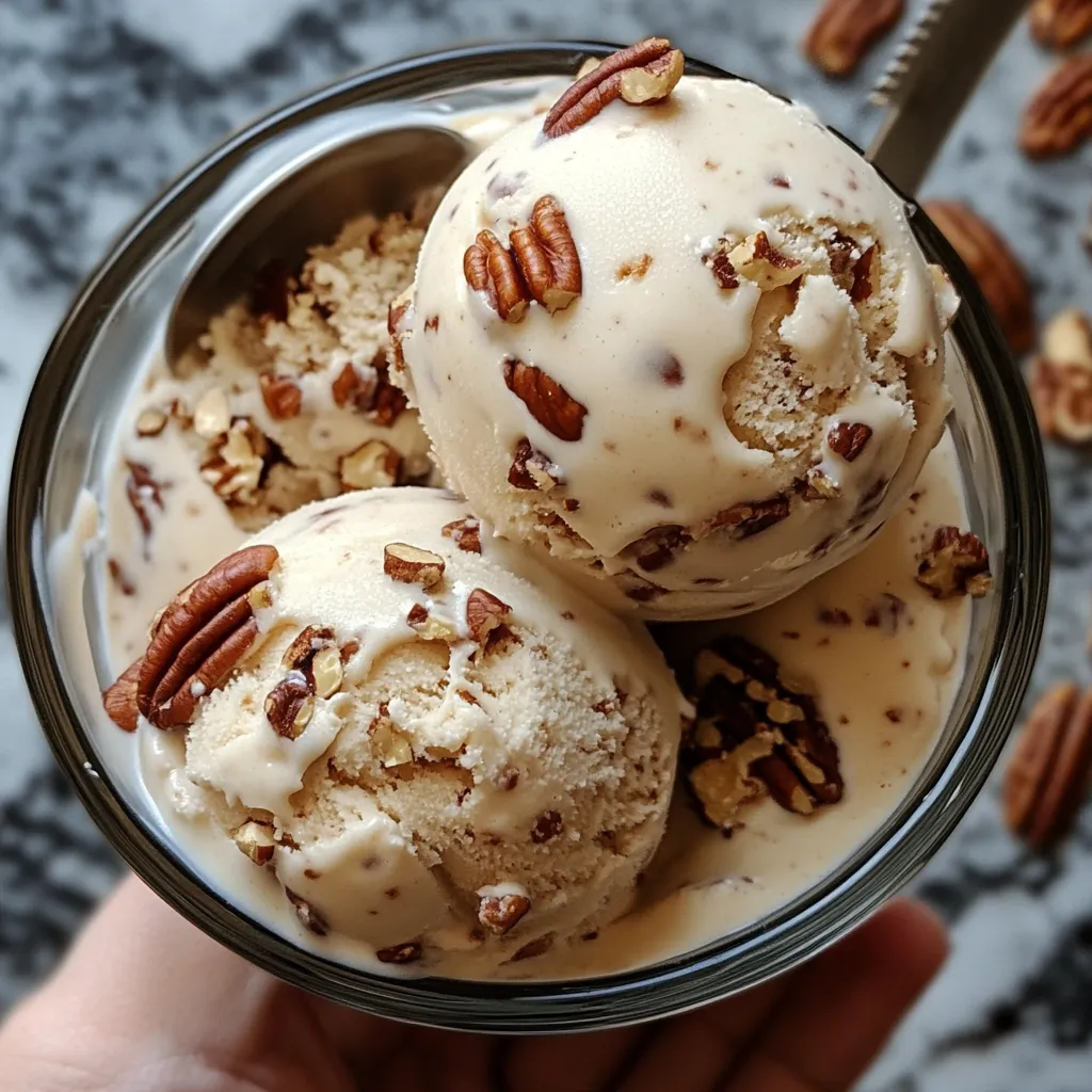 Homemade Butter Pecan Ice Cream