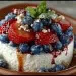 Red White & Blue Cheesecake Salad