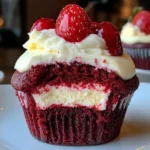 Strawberry Cheesecake Red Velvet Cupcakes