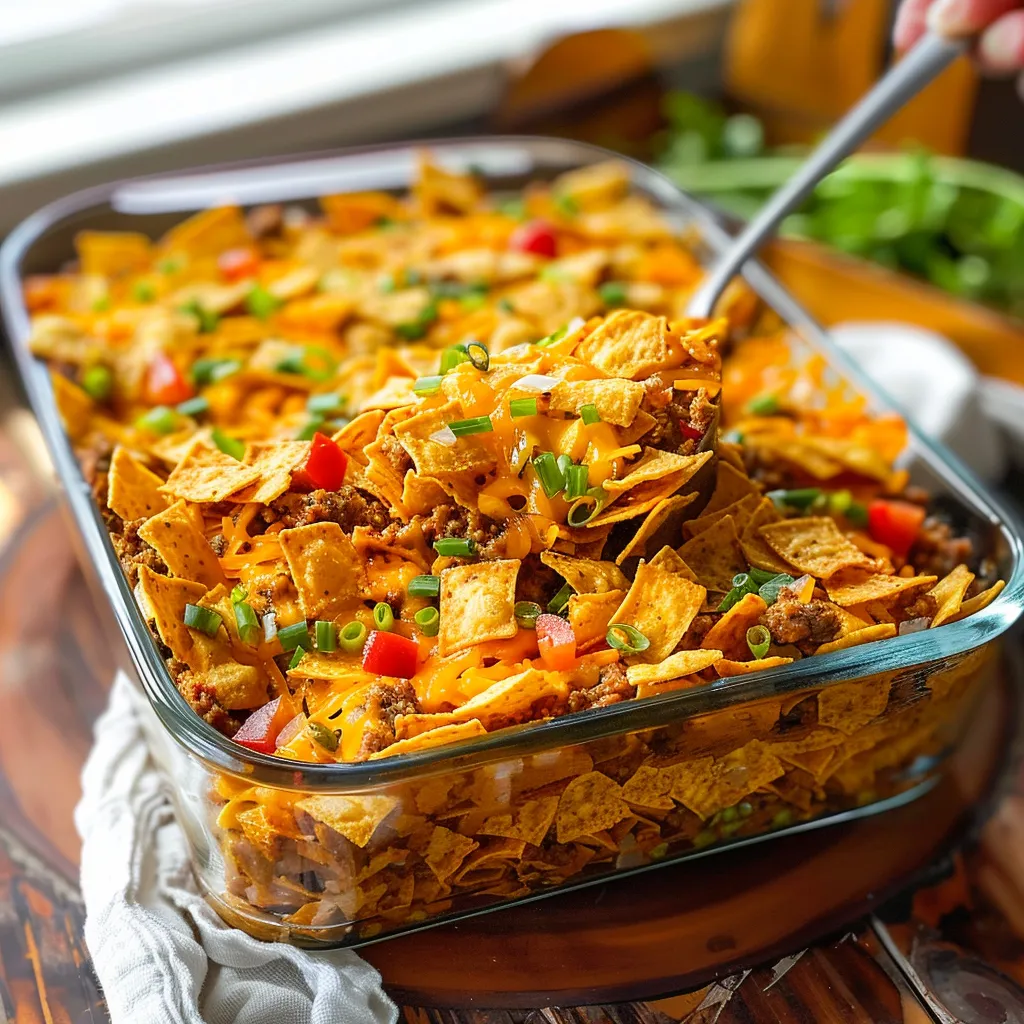 Dorito Casserole with Ground Beef