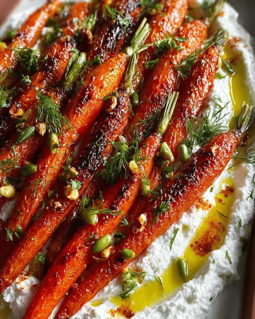 Roasted Carrots with Whipped Ricotta and Hot Honey