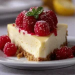 No‑Bake Lemon Raspberry Cheesecake