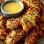 Oven‑Fried Chicken Strips with Creamy Honey Mustard Sauce