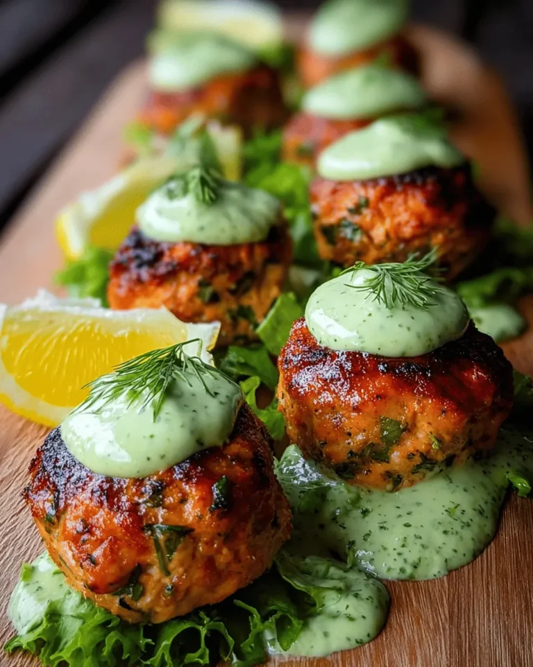 Baked Salmon Meatballs with Creamy Avocado Sauce