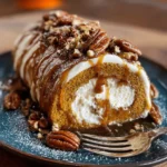 Caramel Pecan Pumpkin Roll