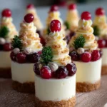 Christmas Tree Mini Cheesecakes