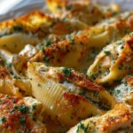 Stuffed Shells with Chicken and Garlic Butter