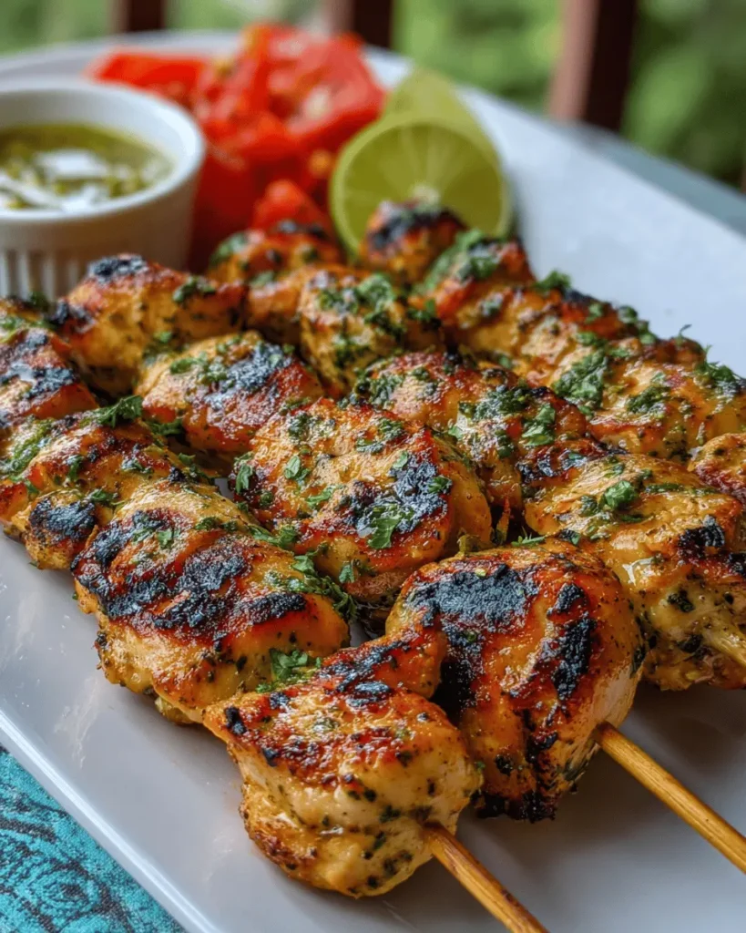 Coconut Lime Grilled Chicken Skewers