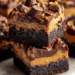 Peanut Butter Candy Topped Brownies