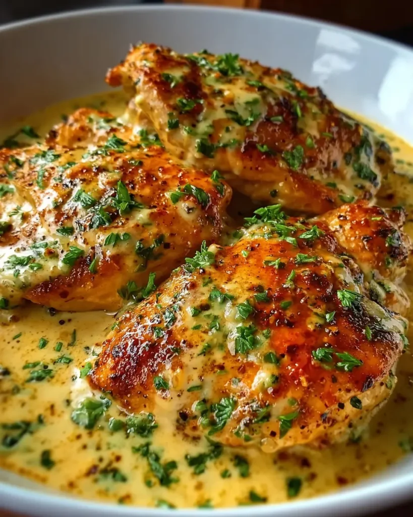 Cheesy Garlic Butter Chicken