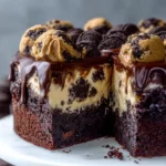 Cookie Dough Brownie Cake
