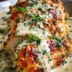 Baked Caesar Chicken with Creamy Parmesan Sauce