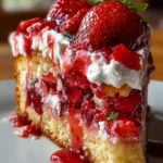 Strawberry Earthquake Cake