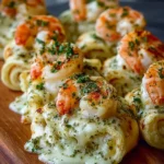 Creamy Garlic Parmesan Shrimp Roll-Ups