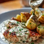 Chicken and Potatoes with Garlic Parmesan Cream Sauce