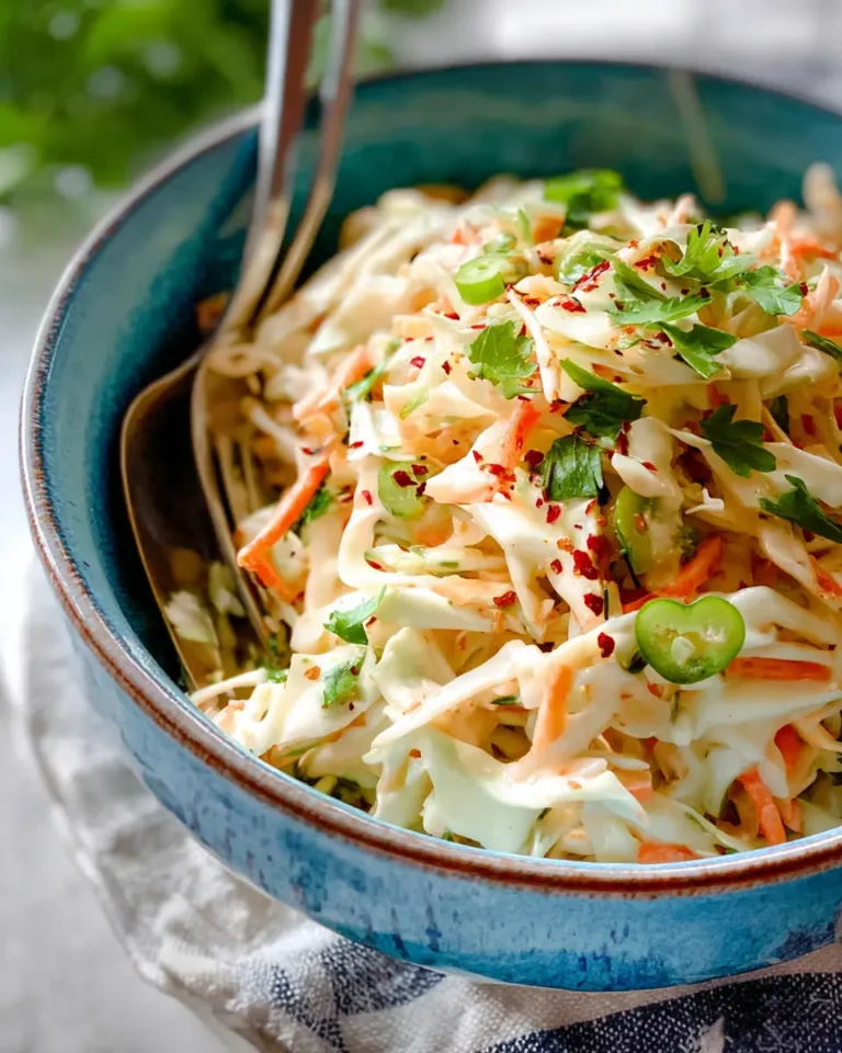 Jalapeno Coleslaw Creamy Bright and Crisp