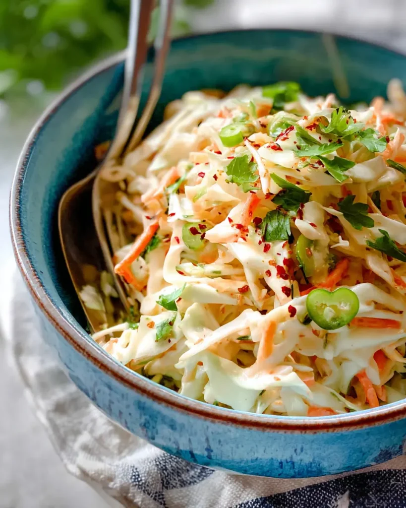 Jalapeno Coleslaw Creamy Bright and Crisp
