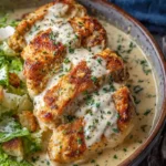 Baked Caesar Chicken with Creamy Parmesan Sauce