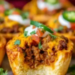 Cheesy Taco Biscuit Cups