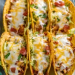 Crockpot Cheesy Ranch Chicken Tacos