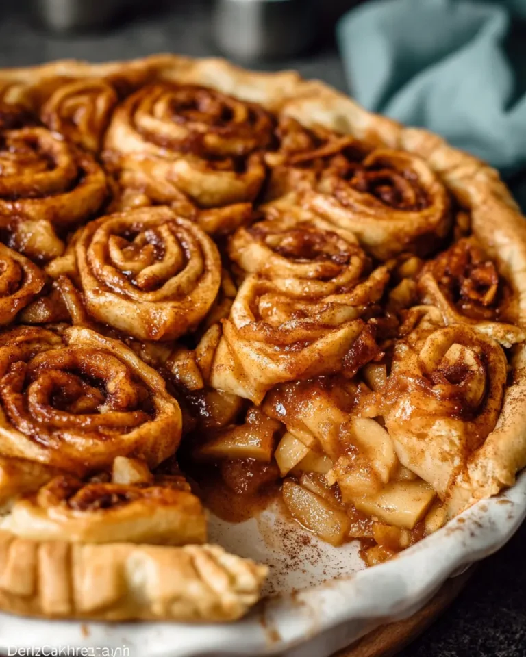 Cinnamon Roll Apple Pie