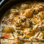 Creamy Cheesy Crockpot Chicken Stew
