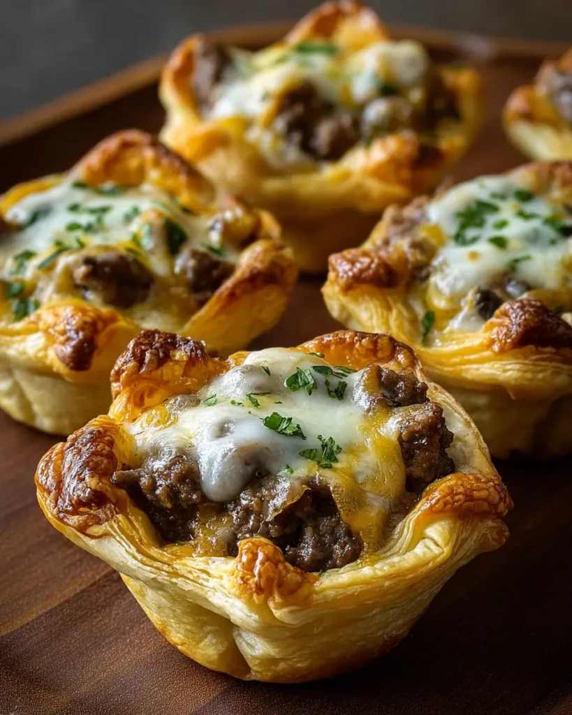 Beef and Mushroom Crescent Cups