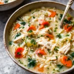 One Pot Chicken Orzo Soup