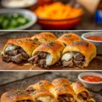 Buffalo Steak and Cheese Rolls