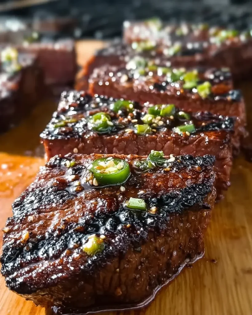Hot Honey Jalapeño Marinated Beef Steaks