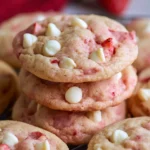 Strawberry White Chocolate Cake Mix Cookies