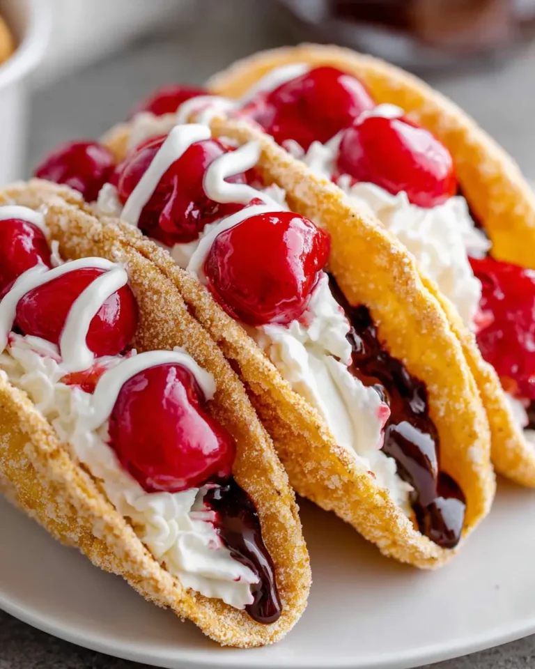 Cherry Cheesecake Tacos