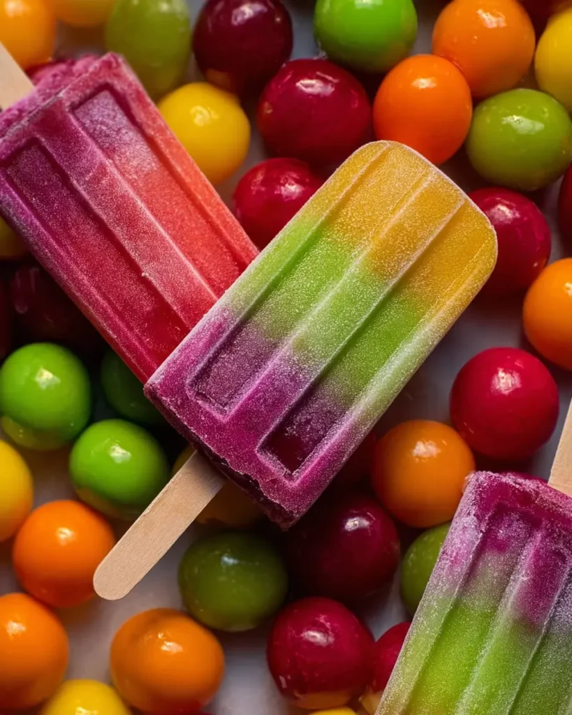 Skittles and Sprite Popsicles
