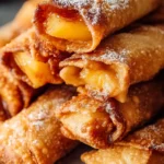 Peach Cobbler Egg Rolls