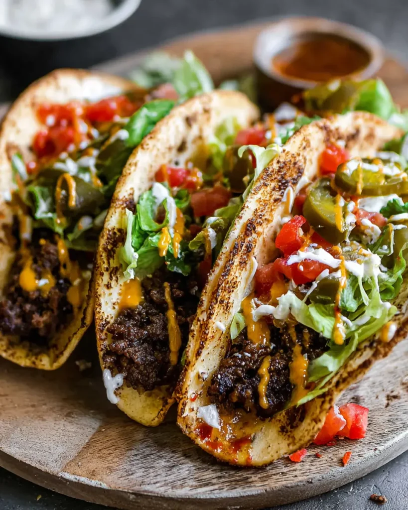 Easy Smash Burger Tacos