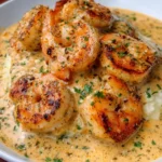 Shrimp and Chicken with Creamy Garlic Sauce