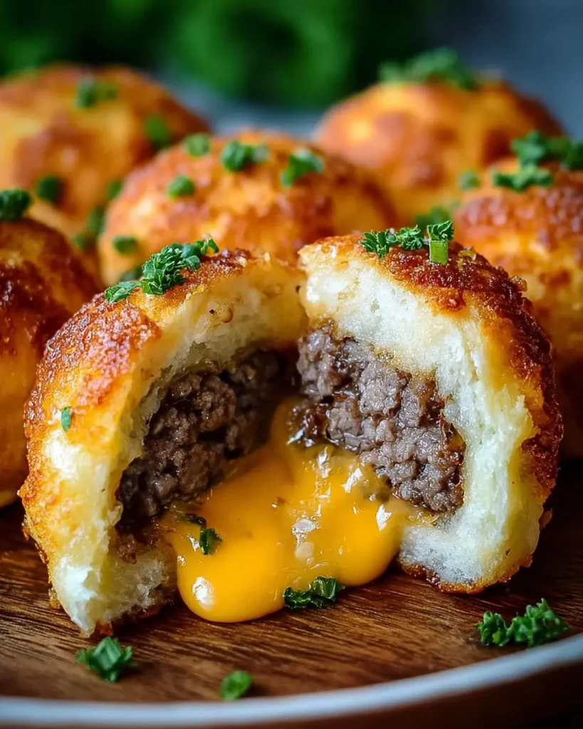 Garlic Parmesan Cheeseburger Bombs