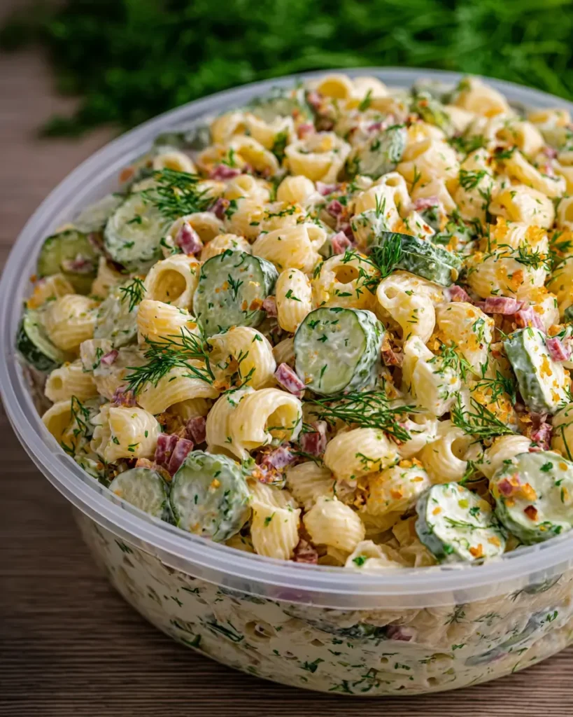 Dill Pickle Pasta Salad