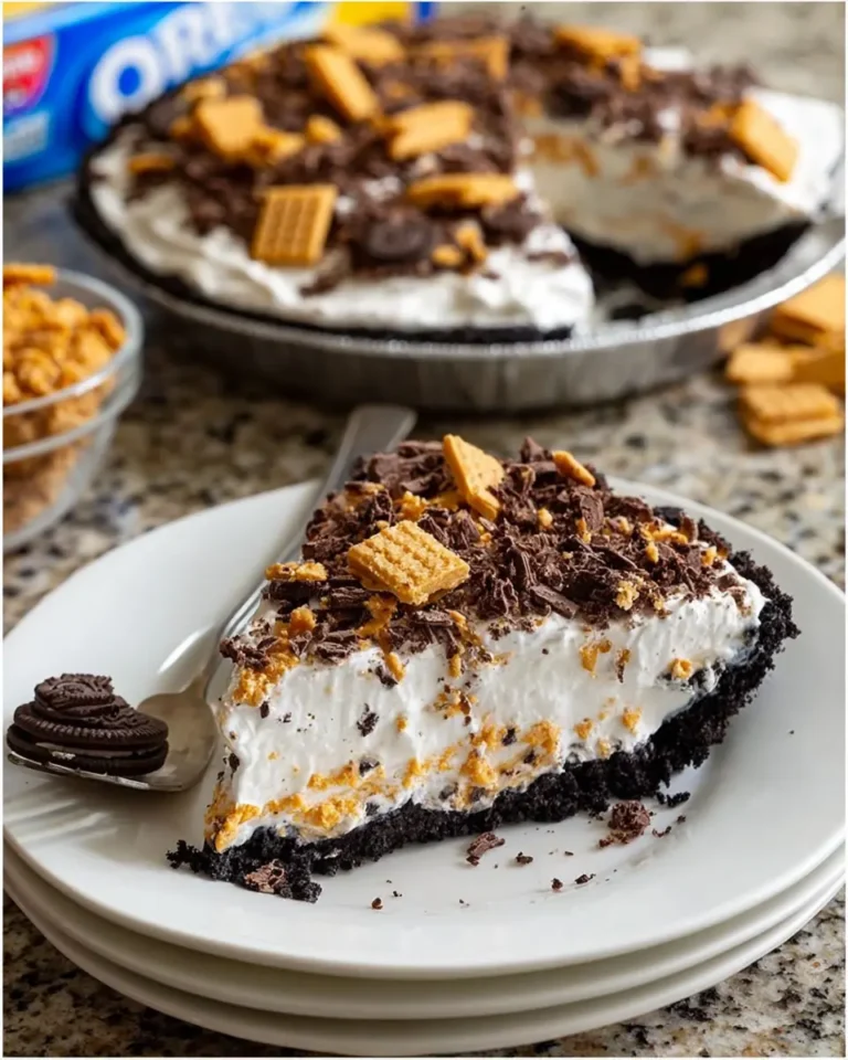 Oreo Butterfinger Icebox Pie