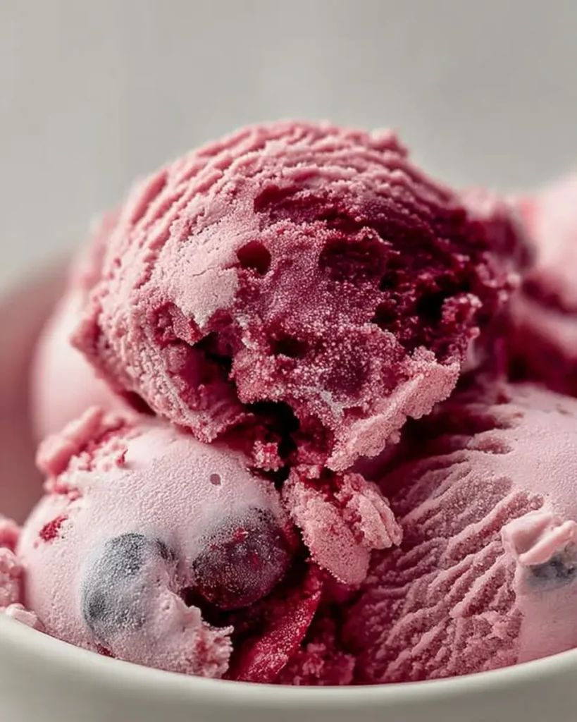 Berry Coconut Frozen Ice Cream