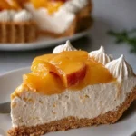 No Bake Peaches and Cream Pie
