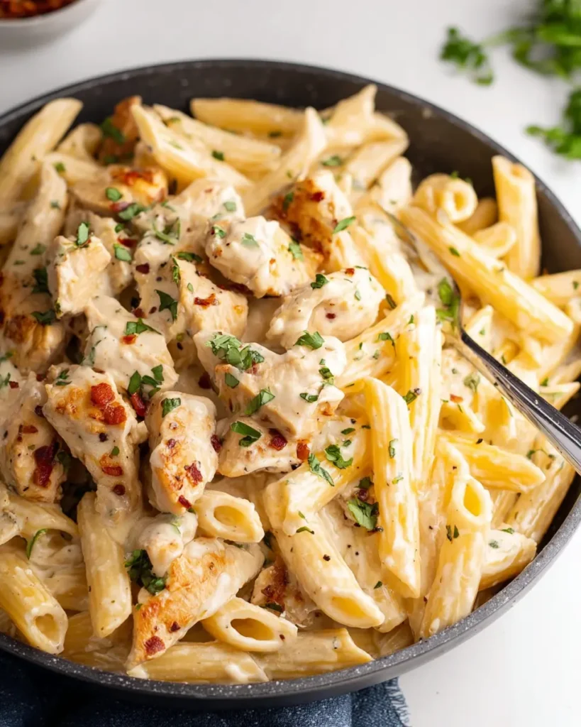 Easy Creamy Chicken Pasta Skillet