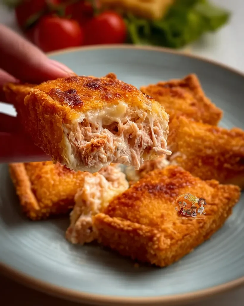 Cheesy Tuna Pie Crispy Fried Style