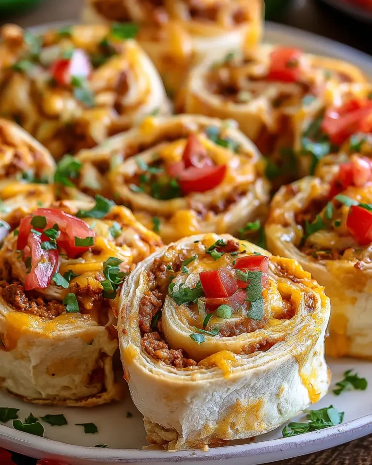 Loaded Cheesy Taco Pinwheel Bites