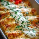 Chicken Enchiladas with Sour Cream White Sauce