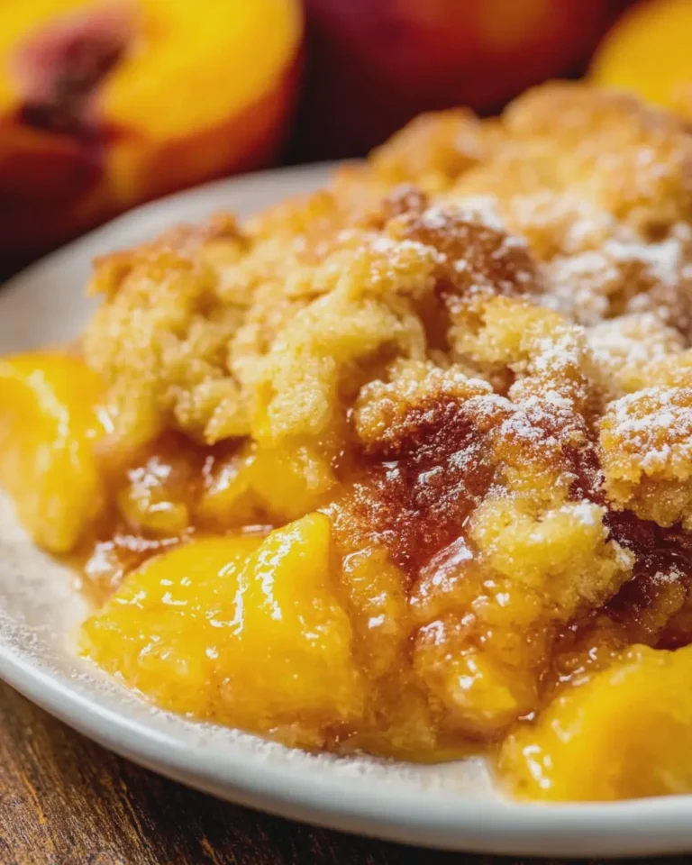 EASY PEACH COBBLER DUMP CAKE